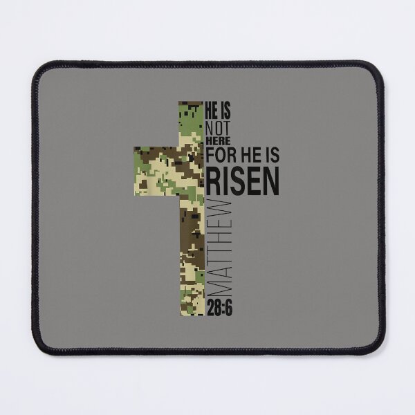 Item preview, He Is Risen Christian Easter Verse Green Camo Cross Men Boys designed and sold by davis2014.