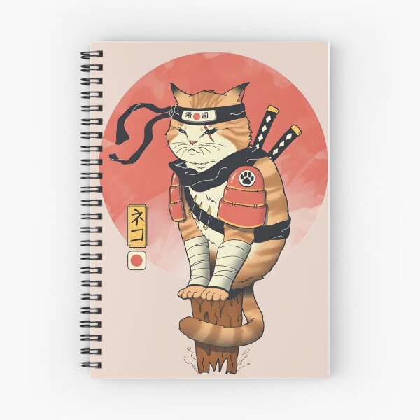 Item preview, Ilustración minimalista de un gato samurái japonés designed and sold by Peac7e.