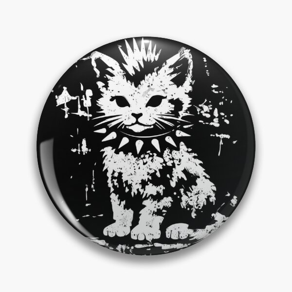 Item preview, Vintage Funny Cat Punk Kitten designed and sold by RustHannahOne.