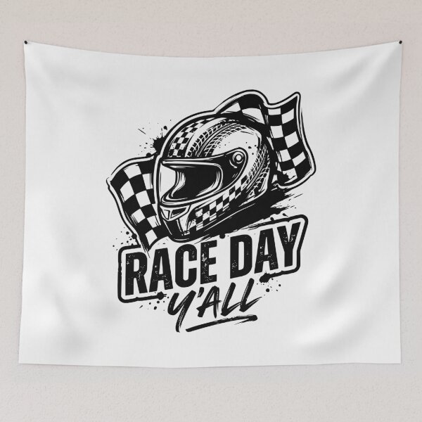 Item preview, Race Day Y’all Vintage Southern Racing Checkered Flag Country Graphic designed and sold by get55shirt.