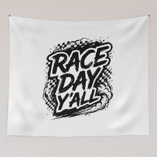 Item preview, Race Day Y’all Retro Checkered Flag Racing Aesthetic Graphic designed and sold by get55shirt.