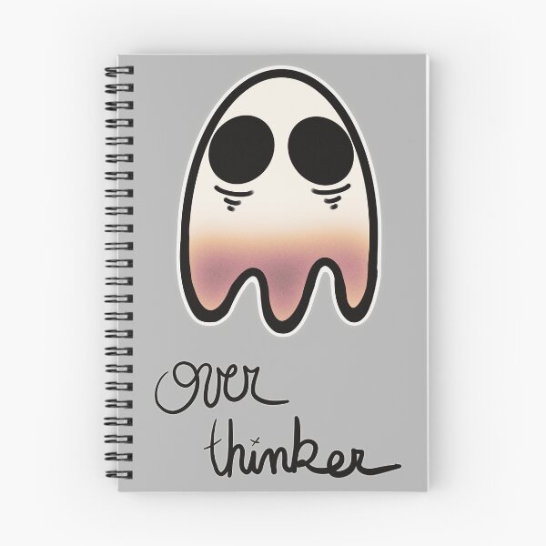 Item preview, Overthinker Ghost – Anxious Cute Ghost designed and sold by Ikumy.