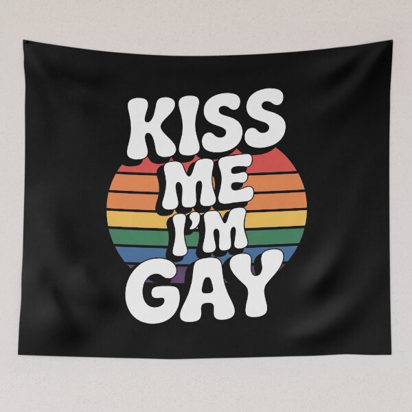 Item preview, Kiss Me I'm Gay Funny Gay Pride Gift LGBT Humor designed and sold by Say It With Ink.