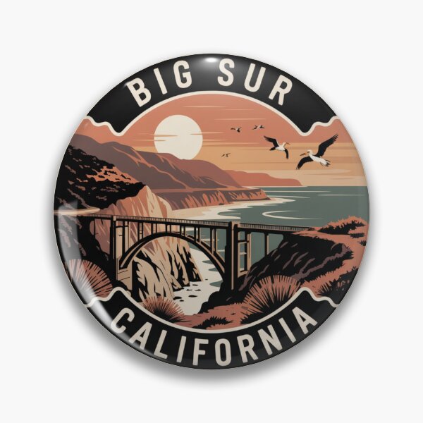 Item preview, Big Sur California: Sunset Badge designed and sold by CircinusStore.