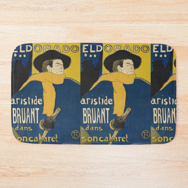 Item preview, Aristide Bruant in His Cabaret by Henri de Toulouse-Lautrec | Iconic Belle Époque French Poster Print designed and sold by artofuniverse.