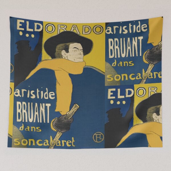 Item preview, Aristide Bruant in His Cabaret by Henri de Toulouse-Lautrec | Iconic Belle Époque French Poster Print designed and sold by artofuniverse.