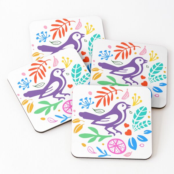 Item preview, Colorful Bright floral herbal bird organic designed and sold by Bearlala.