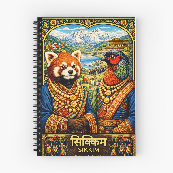 Item preview, Sikkim T-Shirt | Heritage Red Panda & Blood Pheasant Art | IndianStateChronicles designed and sold by freezed-frames.