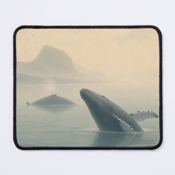 Item preview, Minimal Humpback Whale Ocean Serenity Art designed and sold by Creative_Canvas.