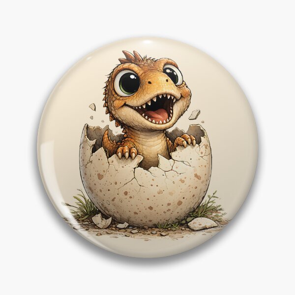 Item preview, Cute Baby Dinosaur Hatching From Egg designed and sold by GogaVibeRe.