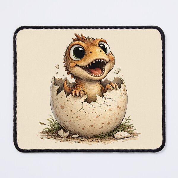 Item preview, Cute Baby Dinosaur Hatching From Egg designed and sold by GogaVibeRe.
