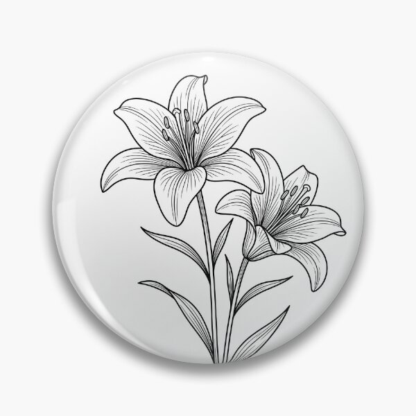 Item preview, Minimalist Black White Lily Botanical designed and sold by Byte-shirt.