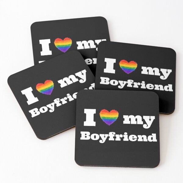 Item preview, I Love My Boyfriend - Rainbow Pride Heart  designed and sold by PaTkA art.