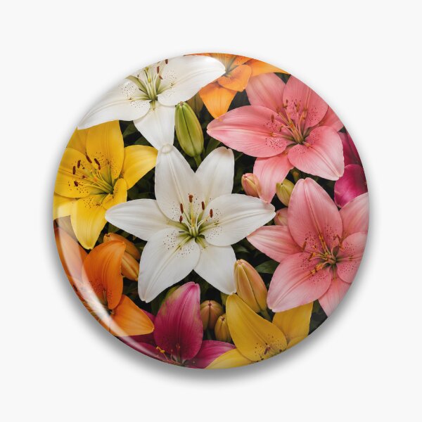 Item preview, Colourful Lily Floral Botanical Pattern Artwork designed and sold by ArtComixHaven.