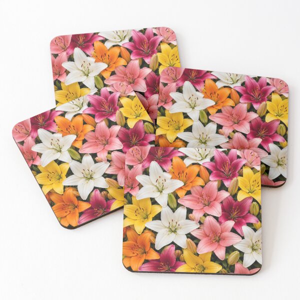 Item preview, Colourful Lily Floral Botanical Pattern Artwork designed and sold by ArtComixHaven.