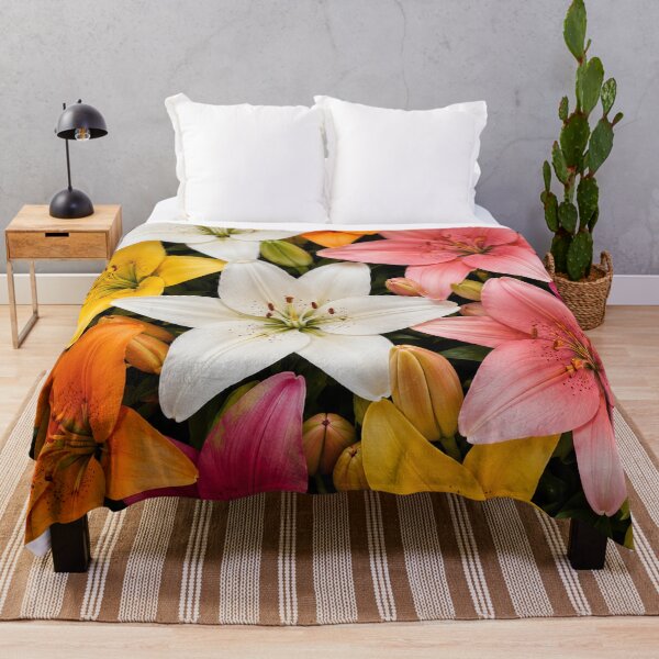 Item preview, Colourful Lily Floral Botanical Pattern Artwork designed and sold by ArtComixHaven.