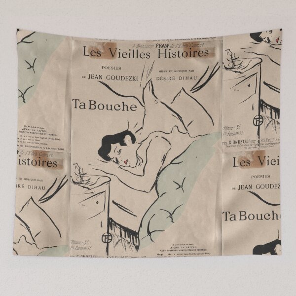 Item preview, Les Vieilles Histoires Ta Bouche by Henri de Toulouse-Lautrec | Belle Époque French Art Nouveau Poster designed and sold by artofuniverse.