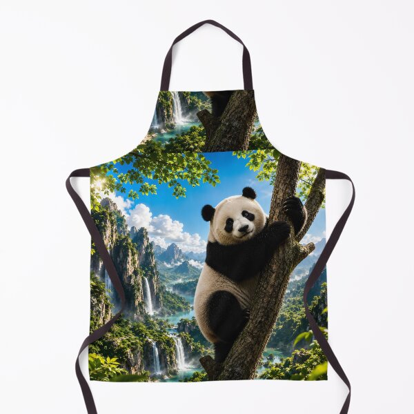 Item preview, Adorable Panda in Paradise 5D Art – Vibrant Waterfall Landscape | Dreamy Nature Escape Design designed and sold by Imagetore.