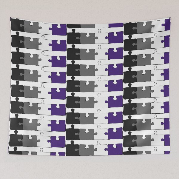 Item preview, Asexual Puzzle Pieces Pride Flag designed and sold by HarveyHandcraftsandDesigns.