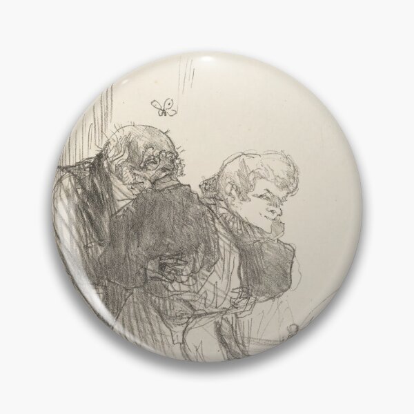 Item preview, Les Vieux Papillons by Henri de Toulouse-Lautrec | Vintage Parisian Café Sketch Art Print designed and sold by artofuniverse.