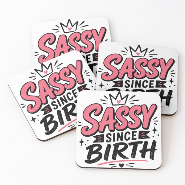 Item preview, Sassy Quote – “Sassy Since Birth” Bold Typography Graphic designed and sold by TommyArt94.
