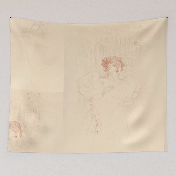 Item preview, Luce Myrès Front View by Henri de Toulouse-Lautrec | Belle Époque Cabaret Portrait Art Print designed and sold by artofuniverse.