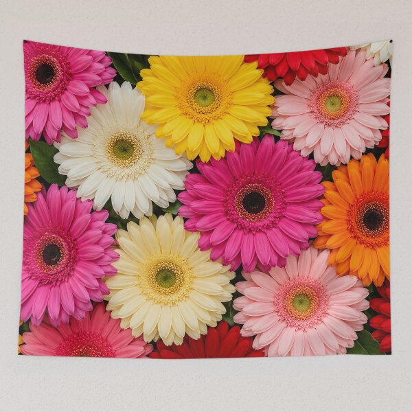 Item preview, Colourful Gerbera Daisy Floral Pattern Artwork designed and sold by ArtComixHaven.
