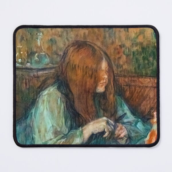 Item preview, Madame Poupoule at Her Toilet by Henri de Toulouse-Lautrec | Belle Époque Vanity Portrait Art Print designed and sold by artofuniverse.