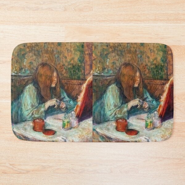 Item preview, Madame Poupoule at Her Toilet by Henri de Toulouse-Lautrec | Belle Époque Vanity Portrait Art Print designed and sold by artofuniverse.