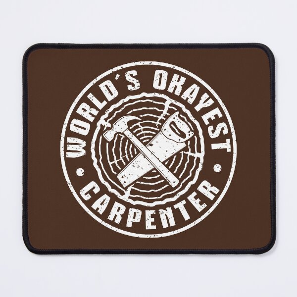 Item preview, World's Okayest Carpenter Vintage Distressed Woodworking Badge designed and sold by Dmetalx Art Apparel.