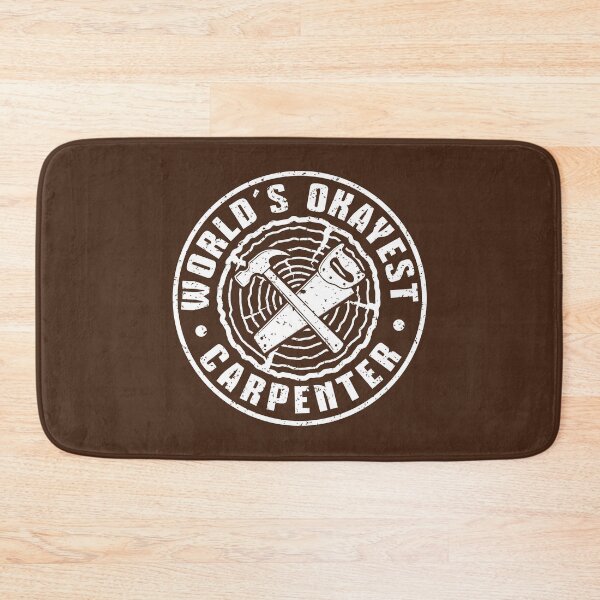 Item preview, World's Okayest Carpenter Vintage Distressed Woodworking Badge designed and sold by Dmetalx Art Apparel.