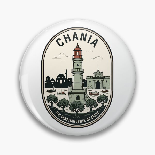 Item preview, Vintage Chania Crete Venetian Lighthouse Travel Badge designed and sold by k3rstman1.