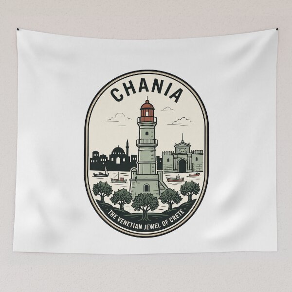 Item preview, Vintage Chania Crete Venetian Lighthouse Travel Badge designed and sold by k3rstman1.