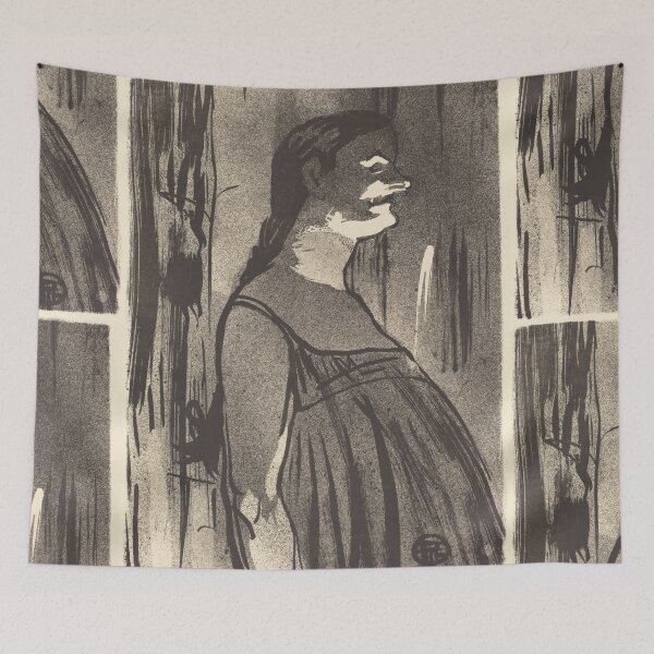 Item preview, Madame Abdala by Henri de Toulouse-Lautrec | Belle Époque Cabaret Portrait Art Print designed and sold by artofuniverse.