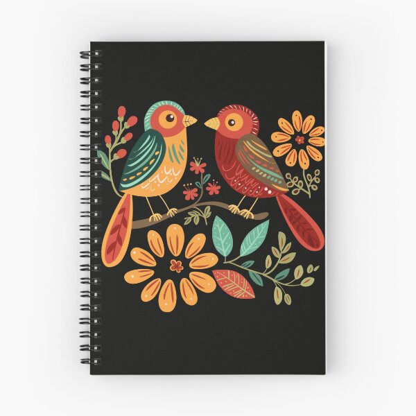 Item preview, Mexican Colorful Birds Folk Flowers Art designed and sold by xiao xuans.