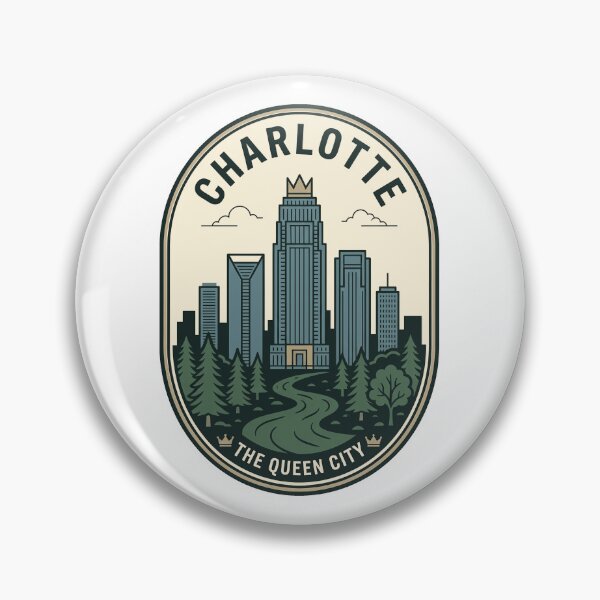 Item preview, Vintage Charlotte North Carolina Queen City Skyline designed and sold by k3rstman1.
