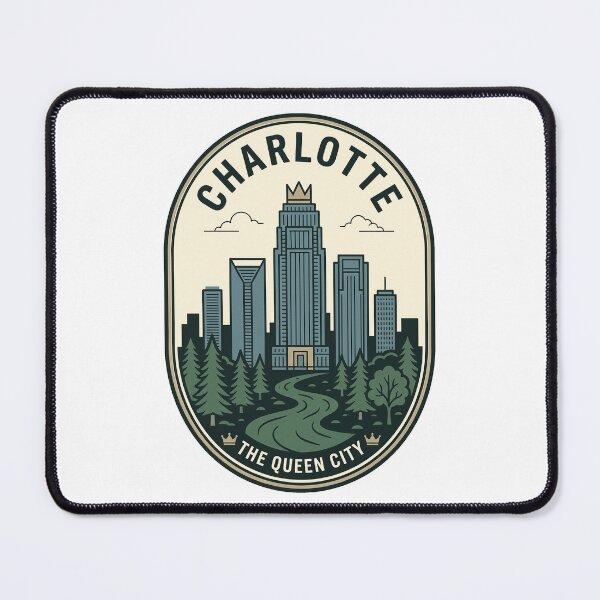 Item preview, Vintage Charlotte North Carolina Queen City Skyline designed and sold by k3rstman1.