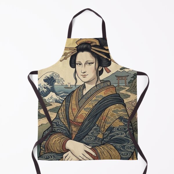 Item preview, Mona Lisa Ukiyo-e Style Mashup | Japanese Woodblock Da Vinci Art | Retro Oriental Portrait Illustration designed and sold by Vandy Fullam.