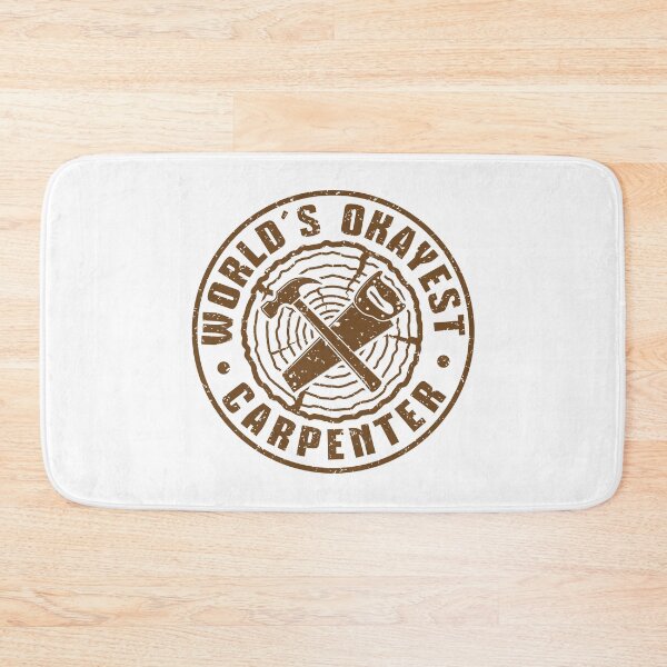 Item preview, World's Okayest Carpenter Vintage Distressed Woodworking Badge designed and sold by Dmetalx Art Apparel.