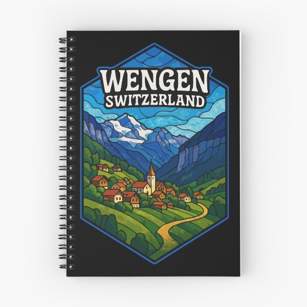 Item preview, Wengen Switzerland Stained Glass Travel designed and sold by TomFrontierArt.