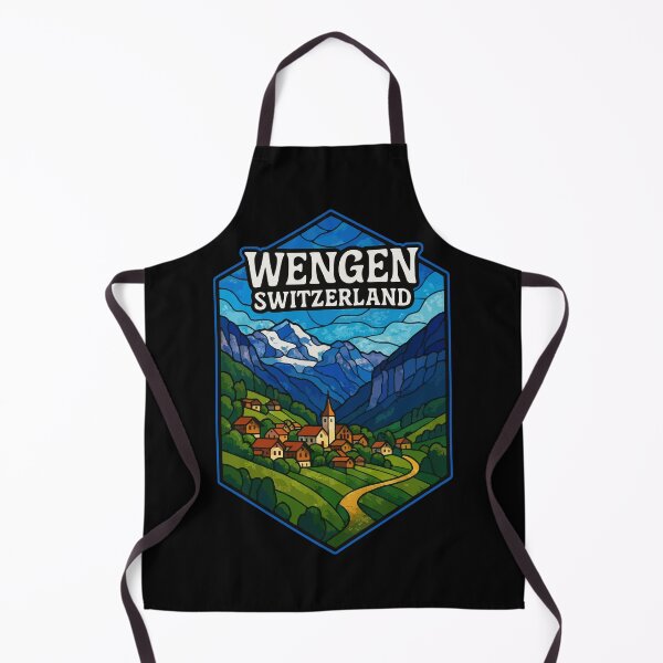 Item preview, Wengen Switzerland Stained Glass Travel designed and sold by TomFrontierArt.