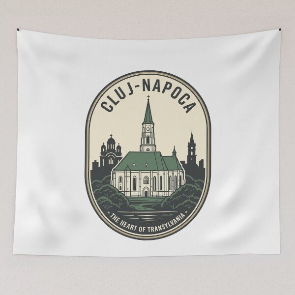 Item preview, Vintage Cluj-Napoca Transylvania Romania Travel Badge designed and sold by k3rstman1.