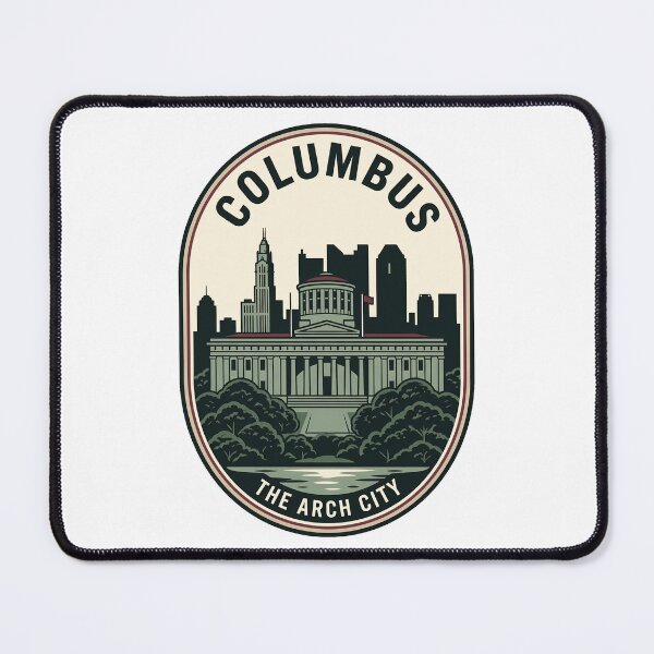 Item preview, Columbus Ohio Arch City Vintage Skyline Badge designed and sold by k3rstman1.