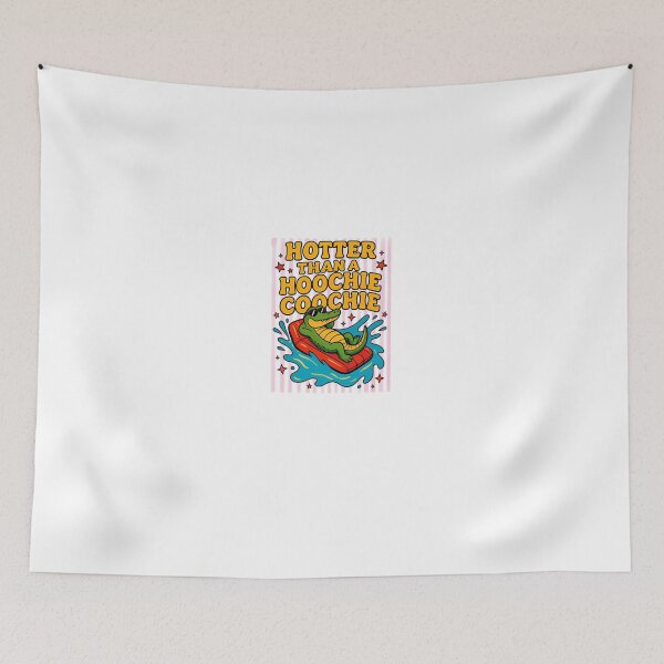 Item preview, Hotter Than A Hoochie Coochie Funny Viral Alligator in Floatie Summer Quote Sassy Beach Humor designed and sold by PamoHunter.