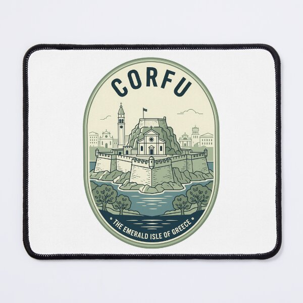 Item preview, Corfu Greece Old Fortress Retro Travel Badge designed and sold by k3rstman1.