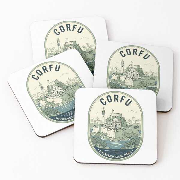 Item preview, Corfu Greece Old Fortress Retro Travel Badge designed and sold by k3rstman1.
