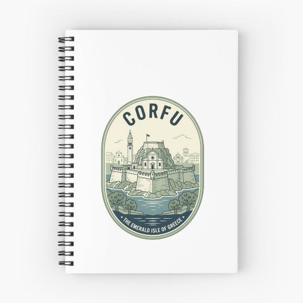 Item preview, Corfu Greece Old Fortress Retro Travel Badge designed and sold by k3rstman1.