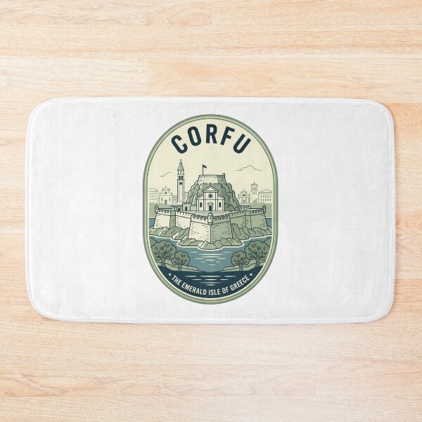 Item preview, Corfu Greece Old Fortress Retro Travel Badge designed and sold by k3rstman1.