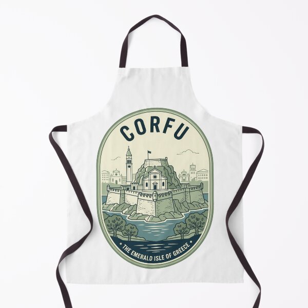 Item preview, Corfu Greece Old Fortress Retro Travel Badge designed and sold by k3rstman1.
