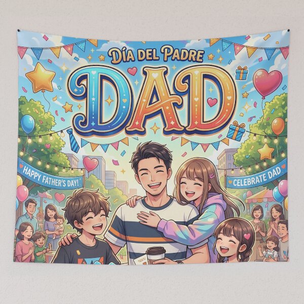 Item preview, Happy Father's Day! A Heartwarming Anime Family Celebration designed and sold by VibranPalette.